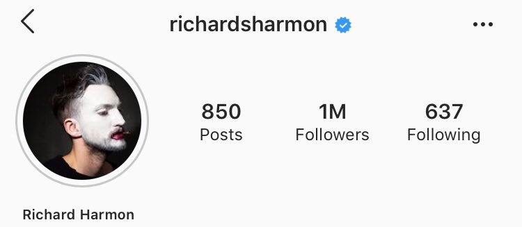 look who just hit 1 million followers!!!! <a href="/richardsharmon/">ds</a> congrats!!
