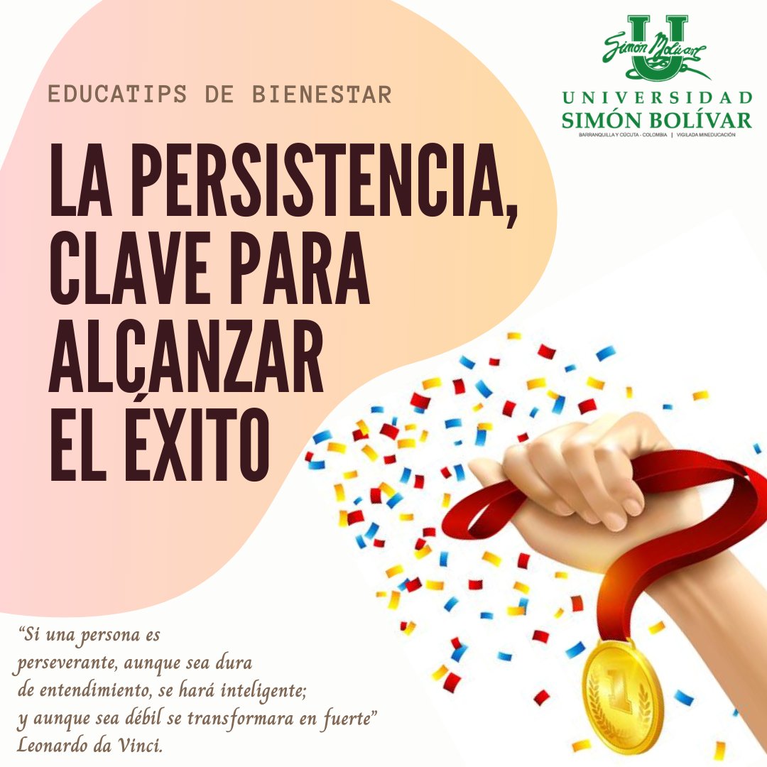 unisimoncucut's tweet photo. Hoy en #Educatips de Bienestar Universitario, 𝗽𝗲𝗿𝘀𝗶𝘀𝘁𝗲𝗻𝗰𝗶𝗮. Qué es, tipos de personas, tipos y demás. 🤔 #SomosUnisimón https://t.co/UlzYfnt6Vm