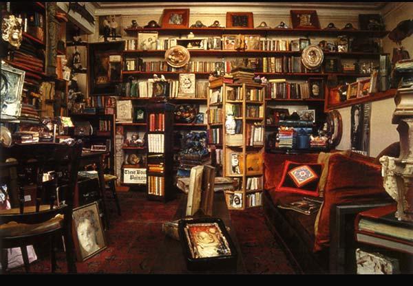 Her living space was a work of art in itself. See more images of Waitzkin’s eclectic apartment, and a video about her home:  http://bit.ly/2ZzfZvs  : Waitzkin Memorial Library Trust, photograph by Norman McGrath