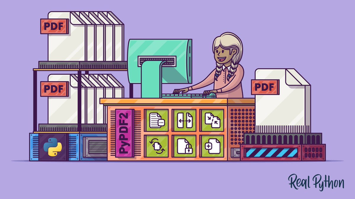 realpython's tweet image. 🐍📰 Creating and Modifying PDF Files in Python
In this tutorial, you'll learn how to read and extract text, merge and concatenate files, crop and rotate pages, encrypt and decrypt files, and even create PDFs from scratch
realpython.com/creating-modif…