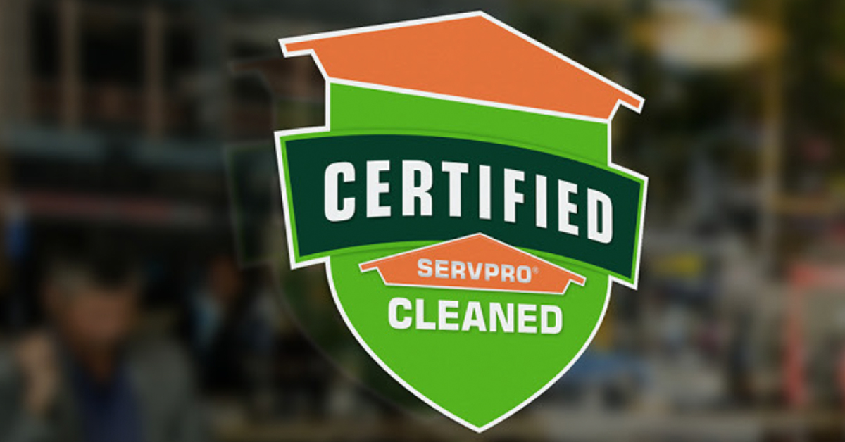 Our NEW Certified: SERVPRO Cleaned program for businesses.
☑ Consult ☑ Clean ☑ Certify
For details or quote, visit https: //bit.ly/2y1ubC8
#SERVPROcleaned
