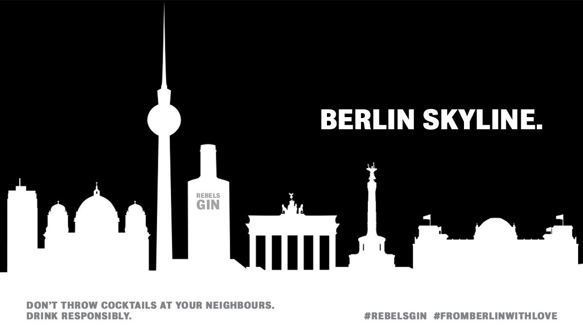 RebelsGin's tweet photo. BERLIN SKYLINE.
#FromBerlinWith🖤
#visit_berlin #berlingram #berlinart #landmark
#REBELSGIN #rebels #berlin #berlinmylove #rebellion #gin #gintonic #gintasting #ginlovers #hellomolli #bedifferent #bartender #barkeeper #nightlife #party #cheeky #edgy #sexy #black #design https://t.co/PkadxdQTSz