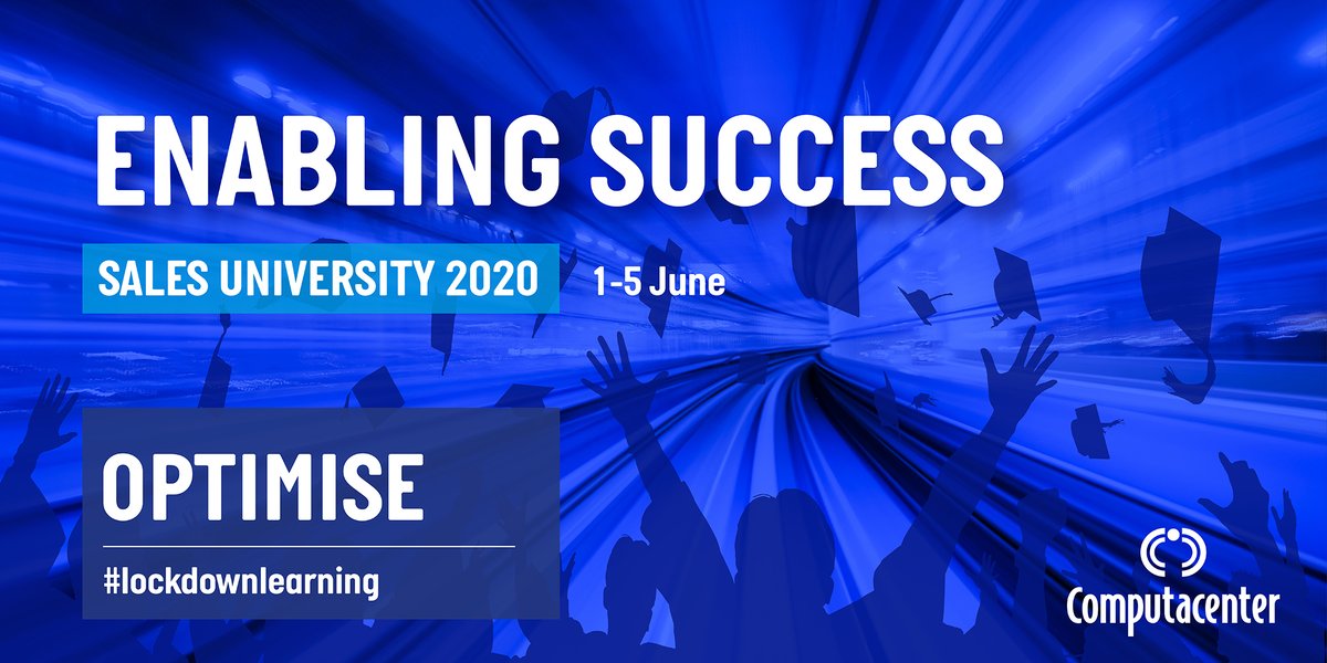 Enabling_Users's tweet photo. Massively excited as we launch our Sales University 2020 #lockdownlearning
I'm hosting Optimise, presenting virtually to 300 services sales, service delivery and account teams. Looking forward to great examples of @ComputacenterUK solving customer problems and enabling success. https://t.co/oPQjSydEn5