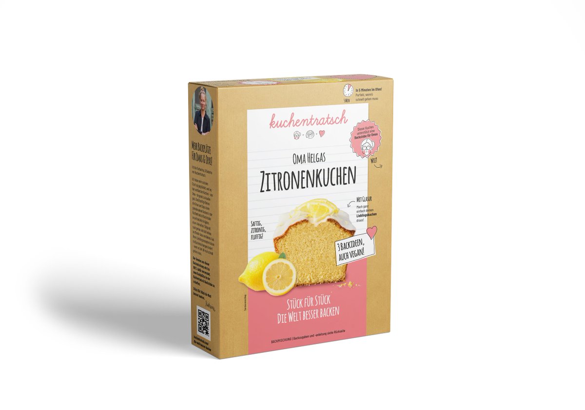 Sie ist da! Die allerste #Backmischung, die Gutes tut. Mit den besten Rezepten unserer Kuchentratsch-Omas und Opas. Jetzt wollen wir die Supermarktregale erobern!