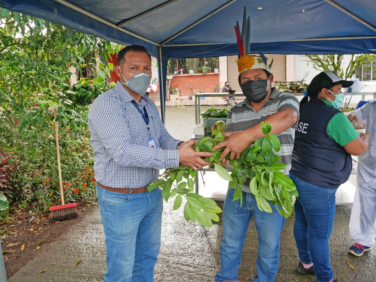 Copisaec's tweet photo. SOBERANÍA ALIMENTARIA| #COPISA, @MovCampesinoEc y representantes de la nacionalidad Zápara de la Amazonía coordinaron su trabajo para fortalecer las Brigadas Campesinas y garantizar el abastecimiento alimentario para las familias más vulnerables de la región. #QuédateEnCasa https://t.co/HpYEWlsV66