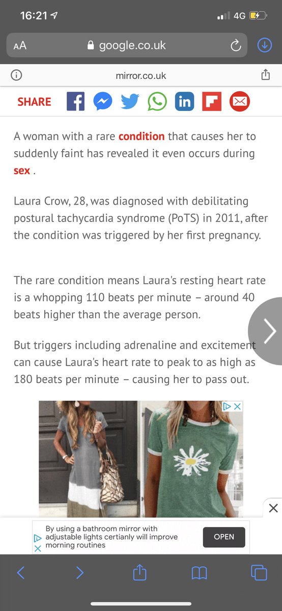 There was a British lady who had this condition. It was in the newspapers sometimes ago.Anything that caused her excitement and increased her heart rate made her faint.If she laughed too hard, na faint.If she had sex, na to faint.It’s not a joke at all and it’s very real.