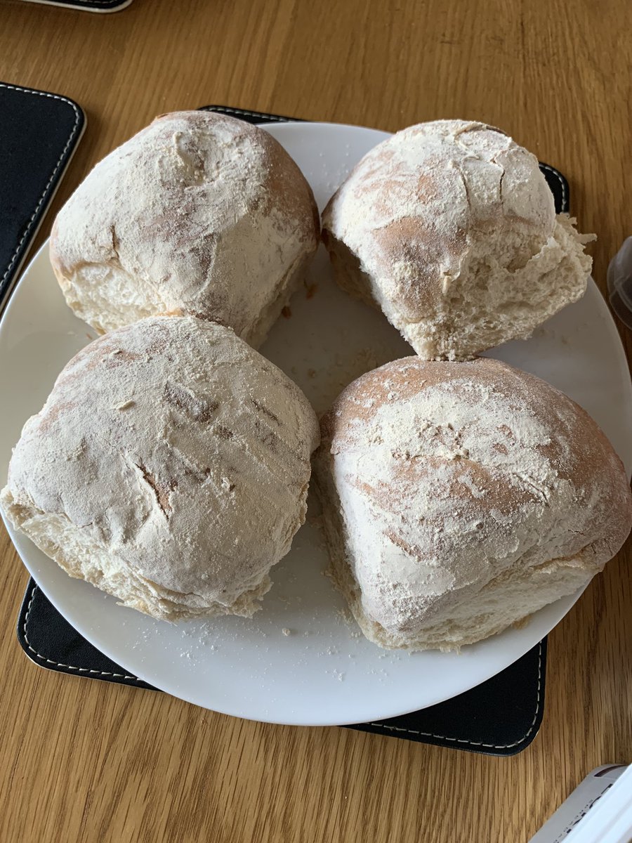 Lisdex76's tweet photo. Did someone say they couldnโt get flour? Half a bags worth on these bread rolls ๐ณ๐ #overdoneit #flour https://t.co/TI8D8YGxho
