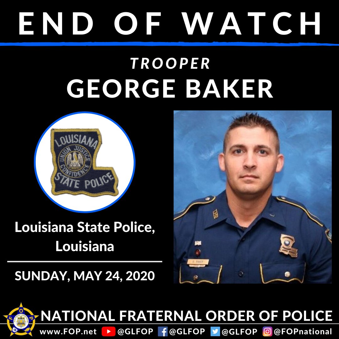 Blessed Are The Peacemakers

Trooper George Baker

Louisiana State Police, Louisiana

EOW: Sunday, May 24, 2020

#EnoughIsEnough #OfficerDown #EOW #ThinBlueLine #NeverForget