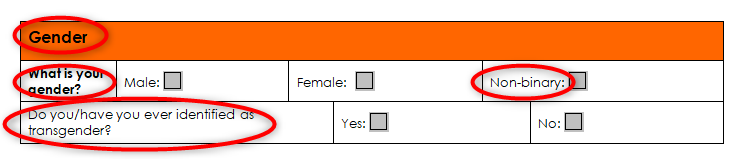 Hi  @GMB_union The Equal Opportunities Monitoring Form in your job application asks, under the heading 'Gender', "What is your gender?", with the options, 'Male', 'Female' and 'Non-binary'. https://www.gmb.org.uk/sites/default/files/ProjectWorker_EqualOpp.doc1/8