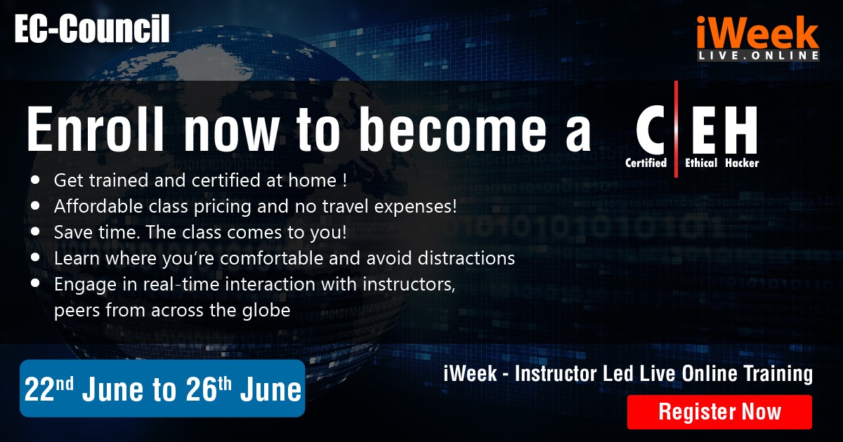EssokaRwanda's tweet photo. Save the new date for EC-Council's Certified Ethical Hacker (CEH) live online training and certification program. Coming to you from June 22nd to June 26th. Register here :https://t.co/xrkULNFleM

 #Essokarwanda #eccouncil #CEH #iWeek #Cybersecurity #Careers #onlinelearning https://t.co/ImOkXeaVEz