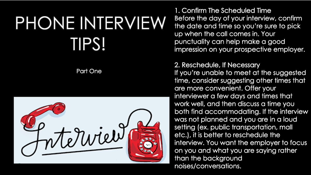 JobHouseCA's tweet photo. Do you have a phone interview coming up? Here are a few tips to help you ace that interview! #phoneinterview #interview #employment #jobseekers #tips #phoneinterviewtips #interviewtips #jobs #employment #employmentsupport #freeservices #support #interview #jobsTO https://t.co/MbfBhLUxXo