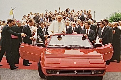 milanoauto's tweet photo. πΈ@ferrari This is the only Ferrari the Pope ever seen in. On the 4th June 1988 ,a truly Unique visiter was welcomd in Maranello . Coming through the gates of the Ferrari factory was Pope John Paul II .#holyferrari #almargouweloos https://t.co/g6FsLtUmsh