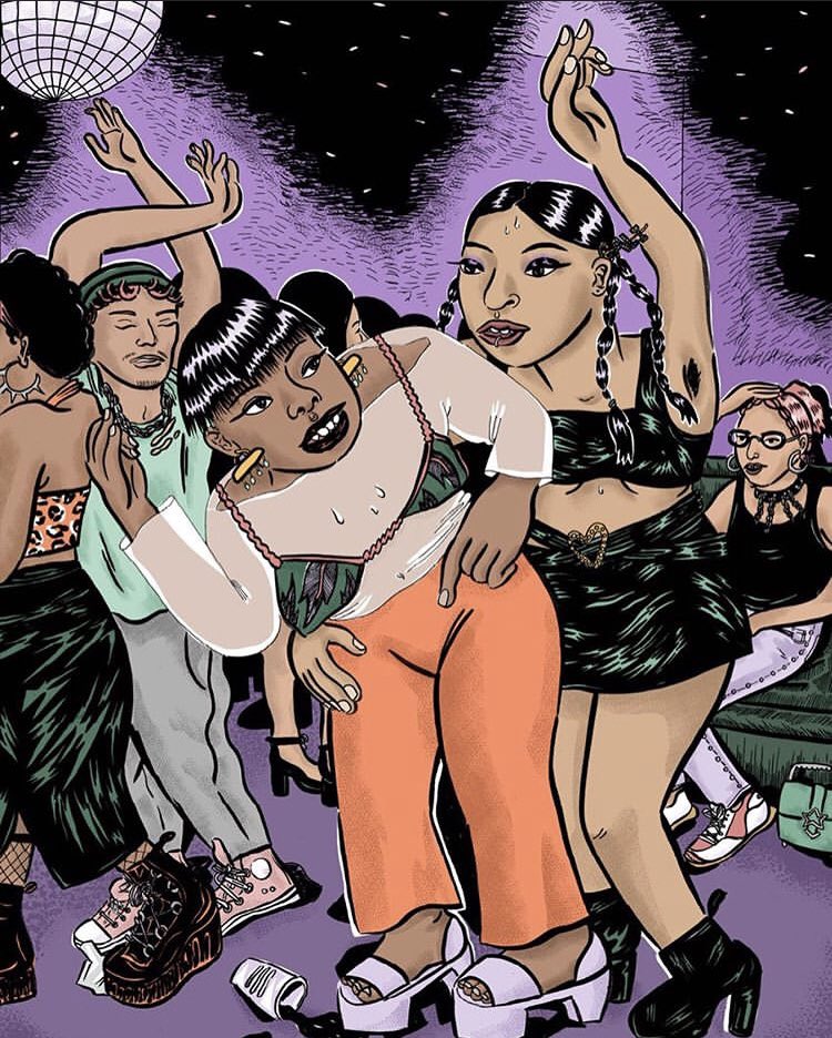 Mi amigue Juliaaaa @ naomitoques, there’s so much to say about their work. I love how they draw everyone and the backgrounds. Their characters are very clearly Central American & LGBTQ. Julia is also out here repping for the Latinx Jewish folx.