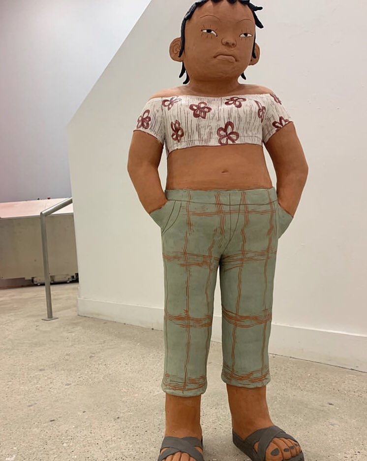 Sydnie Jimenez @ syddd.Viciouss makes beautiful clay sculptures. They look like 3D drawings. My favorites are her clown heads and girls. Her work needs to be in a permanent museum collection PERIOD.