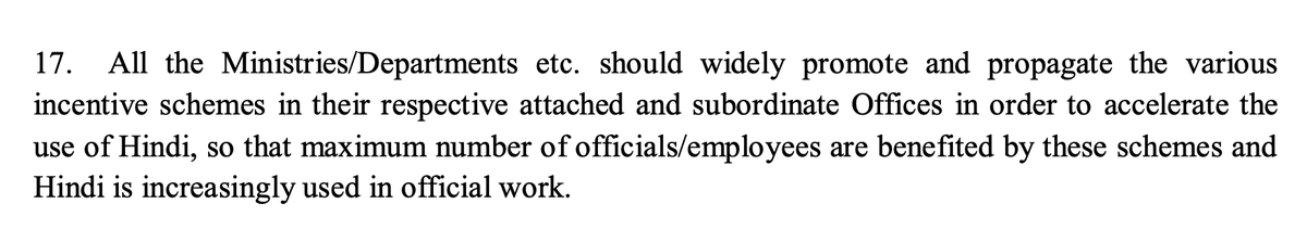 Can't believe they brag about bribing the employees with "incentives".Just pay the Hindi employees more than non-Hindi employees, that'll do. Just cut the extra work! #EndHindiImposition