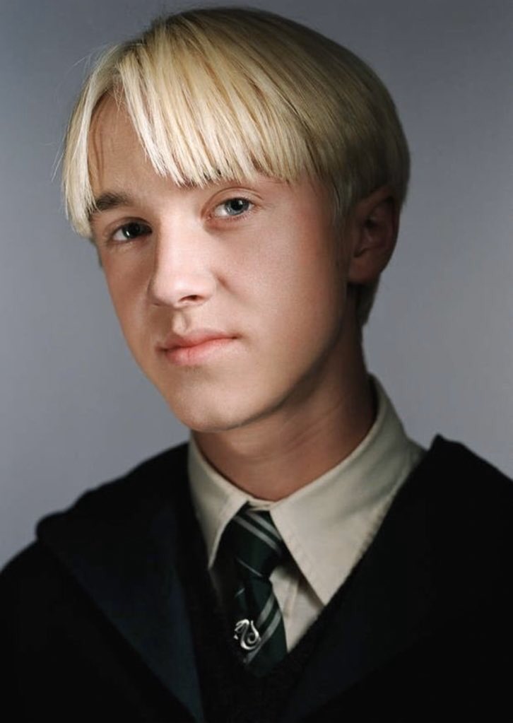 Draco Malfoy but the further you scroll the older he gets