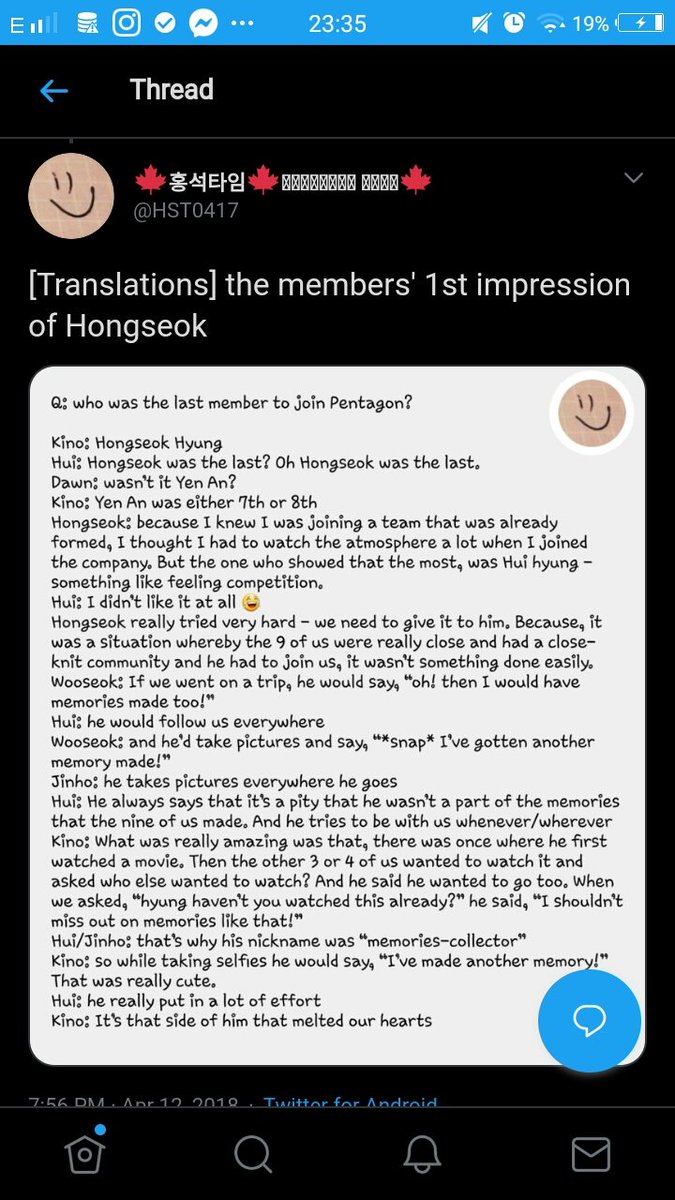 Hongseok on being pentagon's memory collector ♡