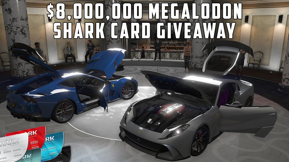 $8,000,000 #GTAOnline Megalodon Shark Card Giveaway 💰 How To Enter: 1. RT This Tweet! 2. Follow Me @MrBossFTW! Winner will be announced this weekend - Good luck! 😁