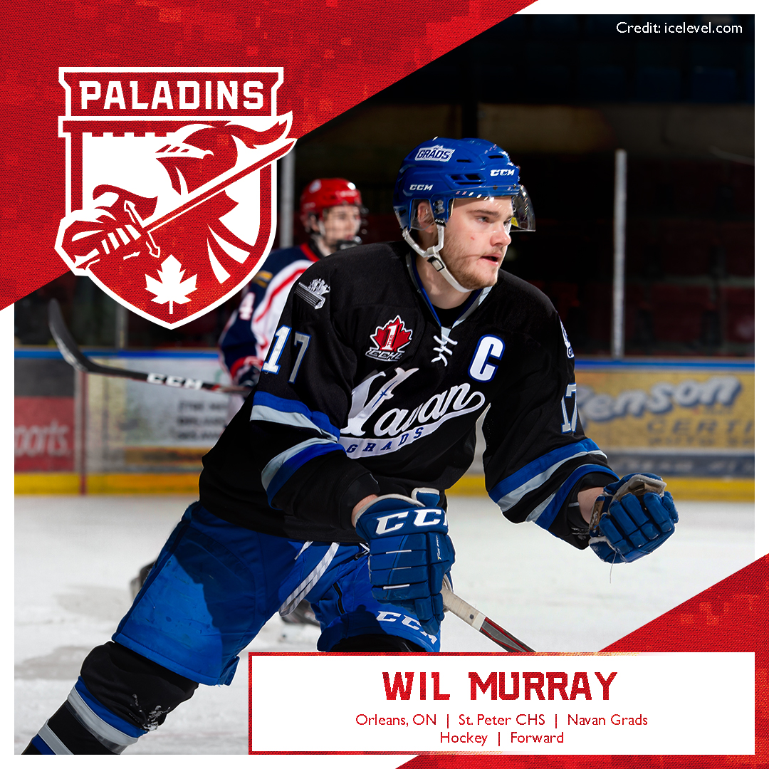 🏒 NEW RECRUIT 🏒
Wil Murray from Orleans, ON, previously captain of the Navan Grads, will be joining his brother Liam Murray on the Paladins hockey team in 2020-21.