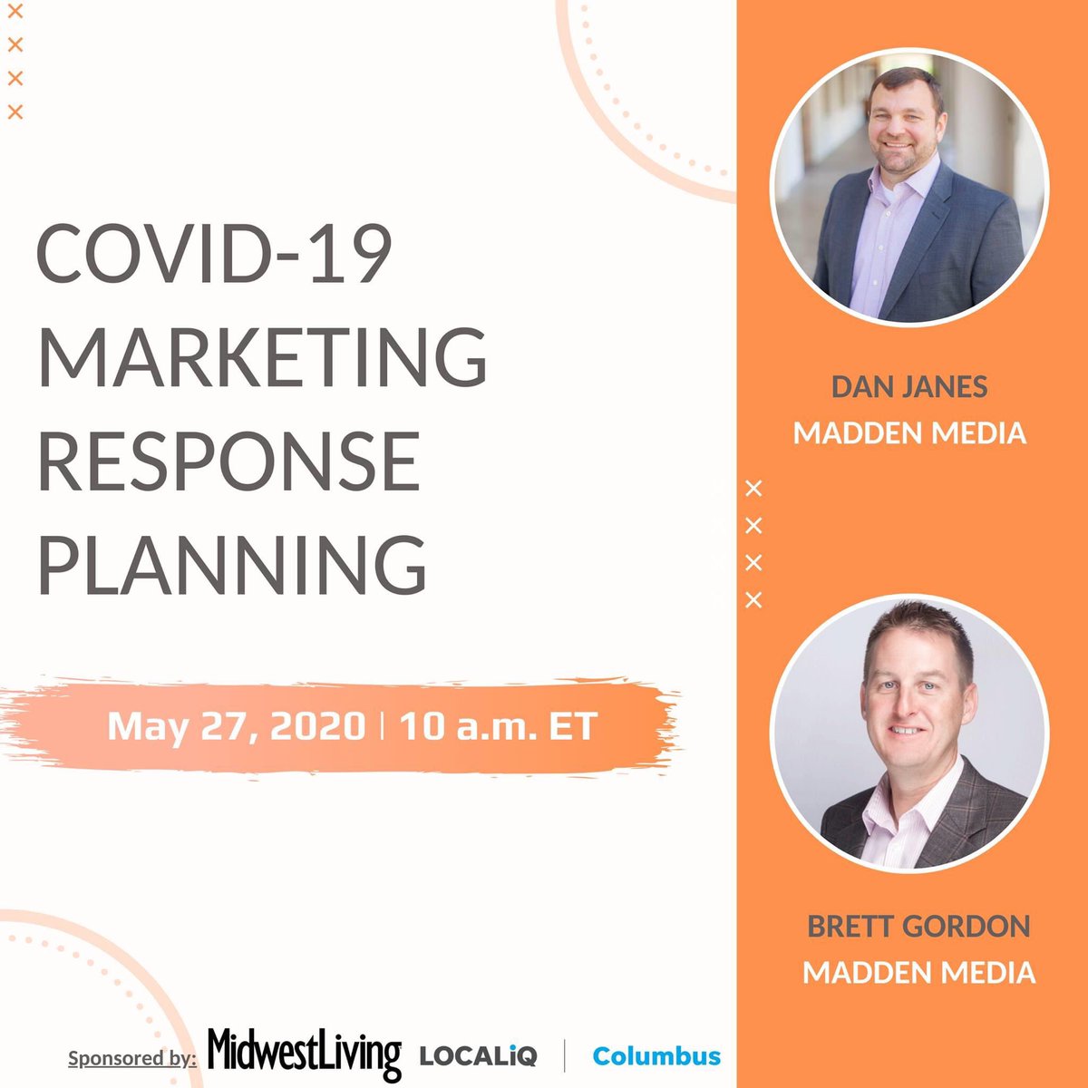 htvlshow's tweet photo. Ready to take your response planning to the next level? Join us tomorrow at 10 a.m. ET and hear from digital marketing experts Dan Janes and Brett Gordon from @MaddenMedia on how to market again to your travelers. Register here: https://t.co/jZqzBS8Apd… https://t.co/Kd039TfTCK