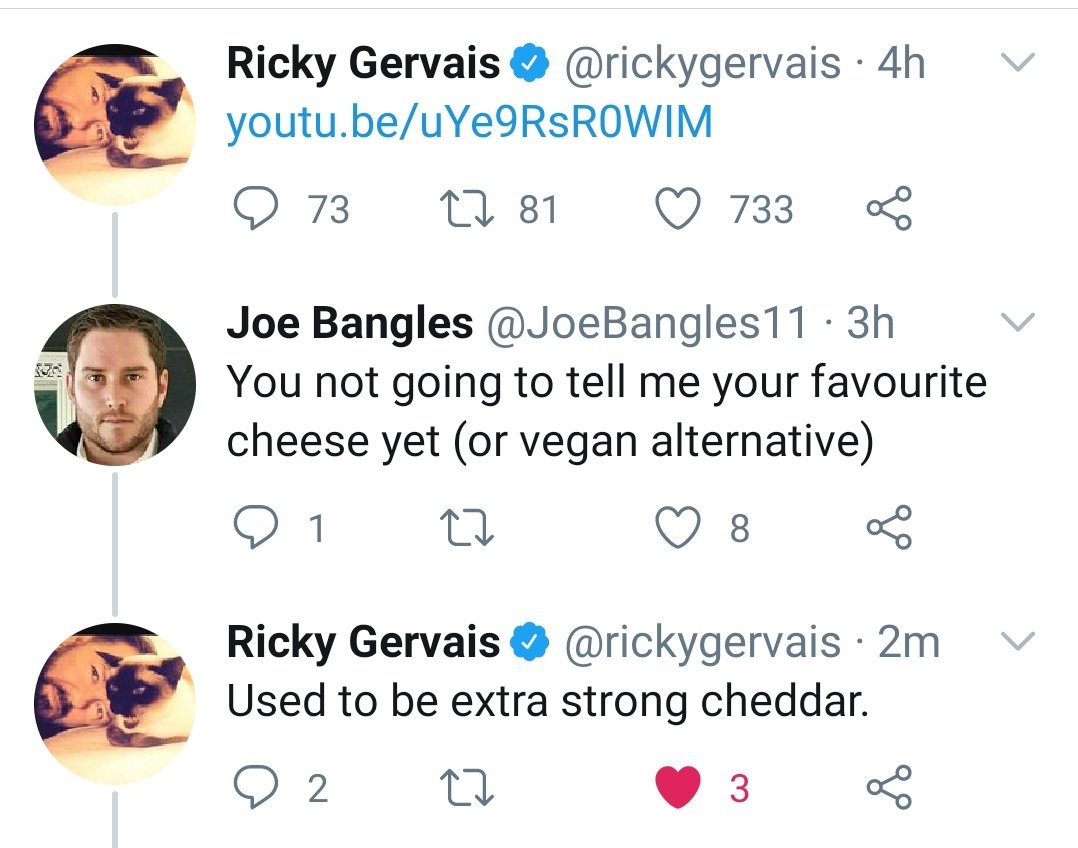 I know 3 of these legends are already on my Celebrity Cheese Wall but to have  @rickygervais,  @Dawn_French,  @JohnCleese and  @BeingBoycie on the same group is a must.Stars of the four GREATEST SITCOMS of all time Thank you all for replying! #tuesdayvibes #tuesdaymood #chesse