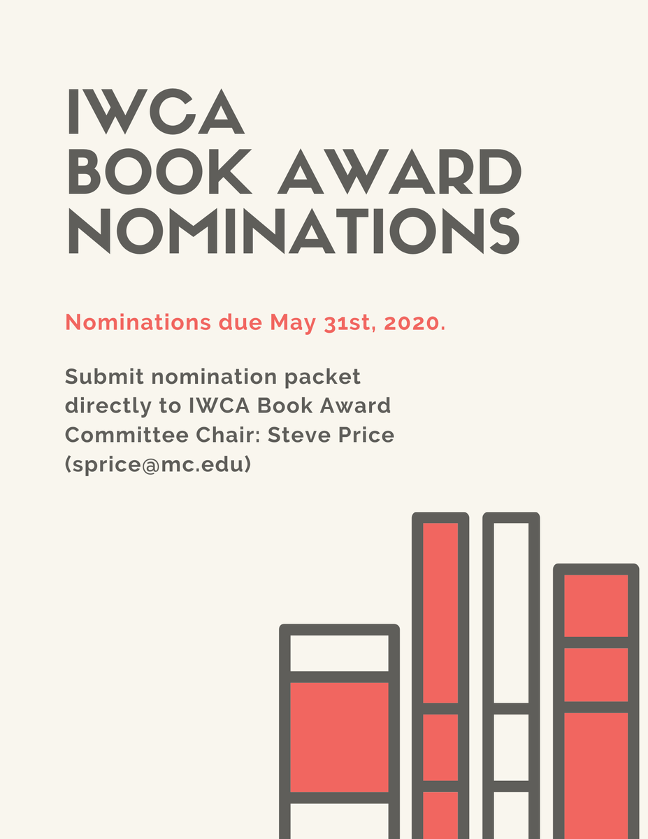 IWCA_NCTE's tweet photo. Don't forget! Nominations are due May 31st! https://t.co/PYfPkgzk60