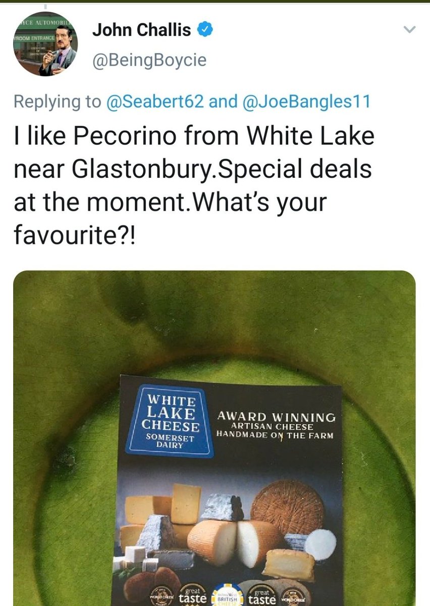 I know 3 of these legends are already on my Celebrity Cheese Wall but to have  @rickygervais,  @Dawn_French,  @JohnCleese and  @BeingBoycie on the same group is a must.Stars of the four GREATEST SITCOMS of all time Thank you all for replying! #tuesdayvibes #tuesdaymood #chesse