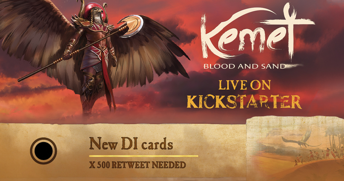#KemetBloodandSand is live on #Kickstarter!
Pledge now:
➡️bit.ly/KemetBloodandS…
To unlock additional content, retweet this tweet to get new Divine Intervention cards 😻
Don't forget to follow us on our social media to unlock new stretch goals!