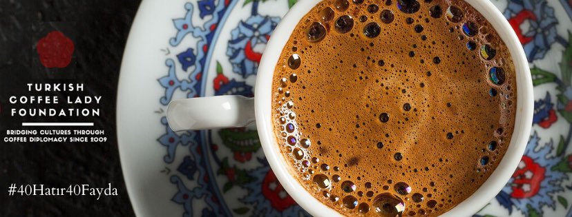 Turkish Coffee Lady Foundation'den sanal dayanışma kampanyası:

40 Yıl Hatırlı Türk Kahvesinin 40 Faydasını Dünyaya Kahvemize Gönül Verenler Anlatacak 🇹🇷☕

Video: youtu.be/bt17Zu8XHOc

#40Hatır40Fayda #500YıldırDostluğunTadı #TasteofFriendshipfor500Years #TurkishCoffeeCulture