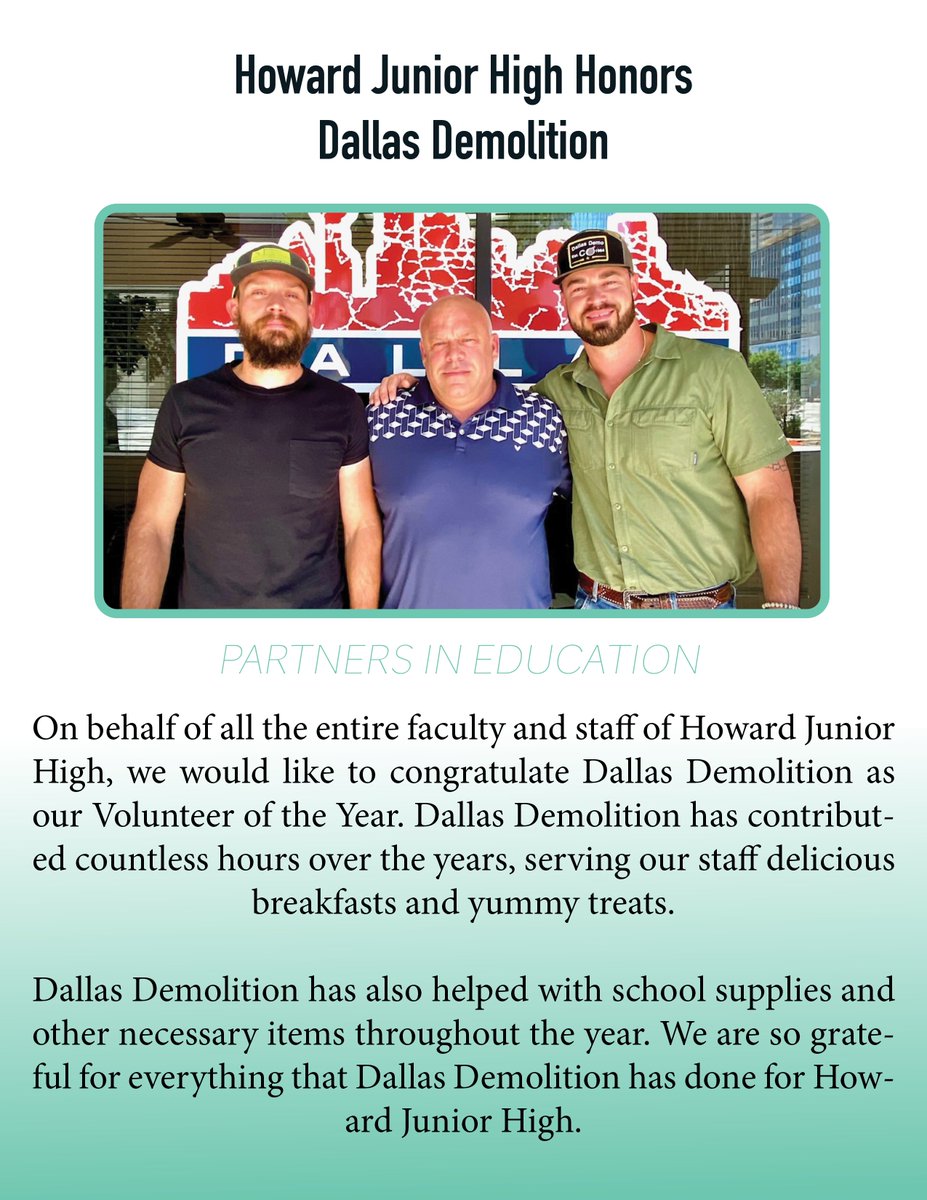 WaxahachieISD's tweet photo. Howard Junior High Honors Dallas Demolition
#PIE2020 https://t.co/td9CNi6bCS
