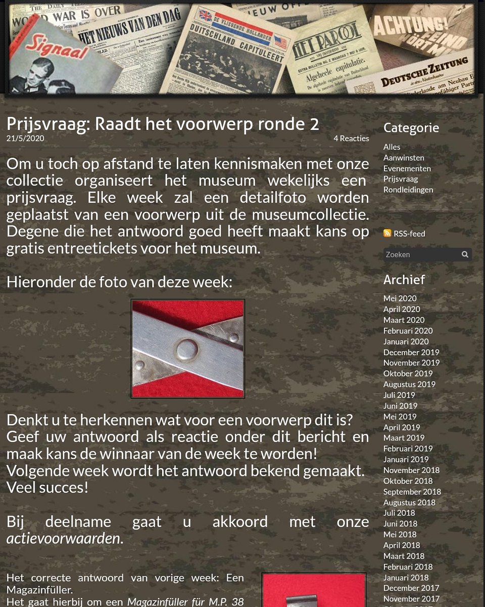 Het is alweer tijd voor de tweede prijsvraag. Reageer uiterlijk tot en met donderdag. Gebruik deze link om te reageren atlantikwall-museum.nl/nieuws/prijsvr…