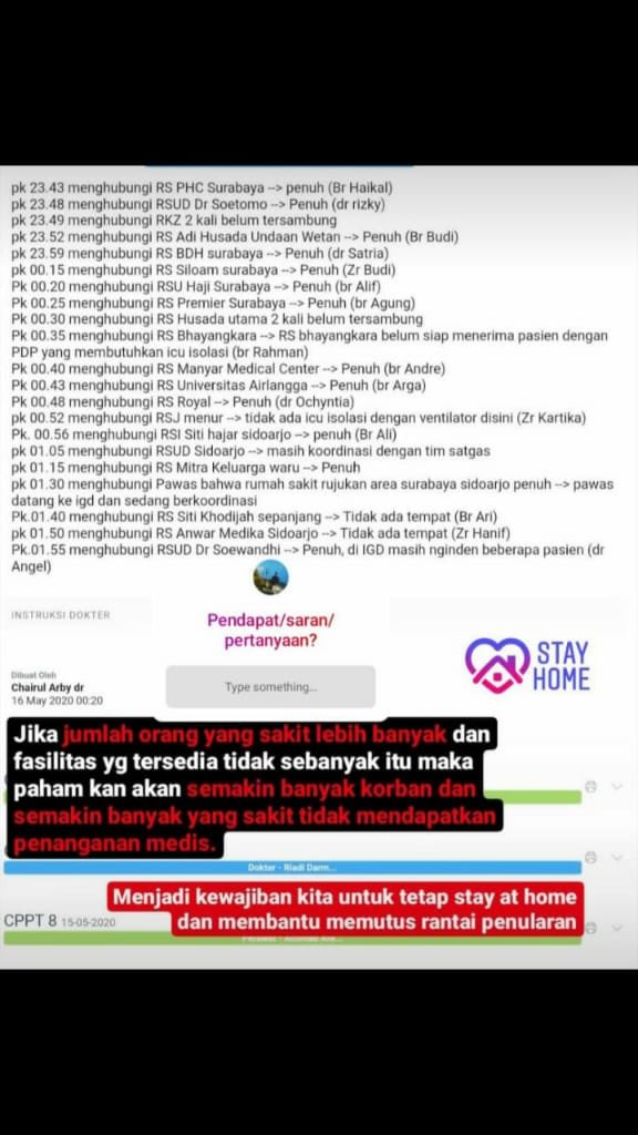 Yang mau tahu seberapa ribetnya ngerujuk pasien... colongan status temen sih. Tertanggal 16 Mei 2020Tapi ini terjadi juga sekarang