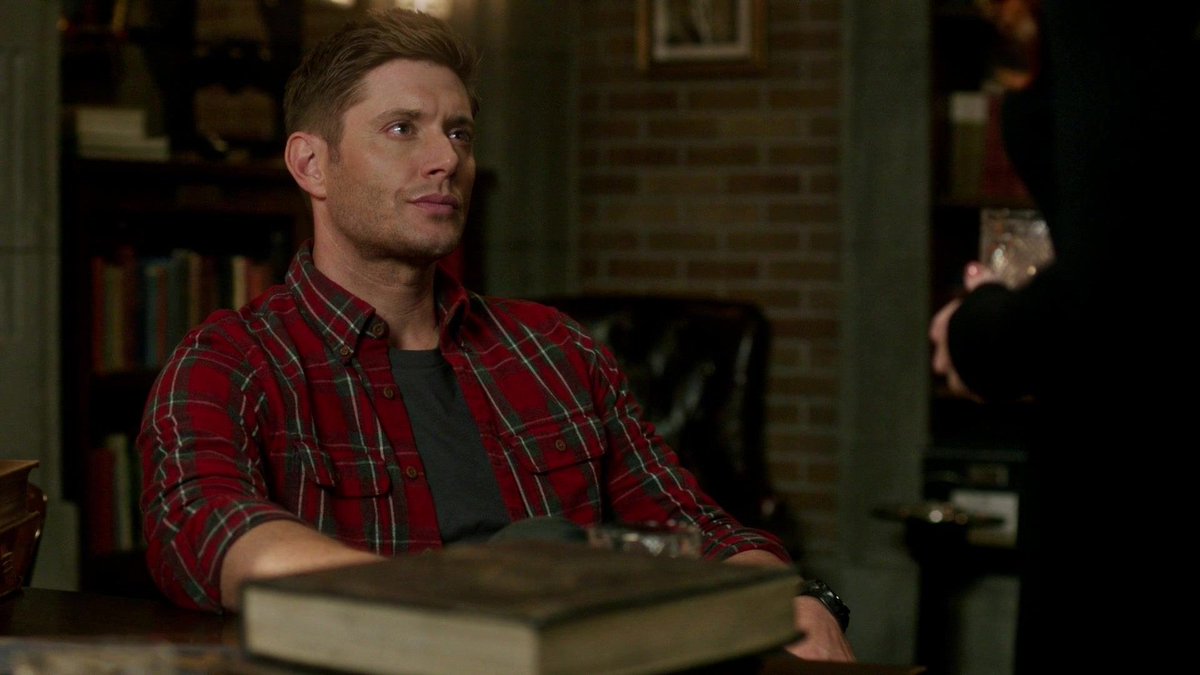 thread of dean winchester but he is wearing less and less layers of clothes as your scroll down