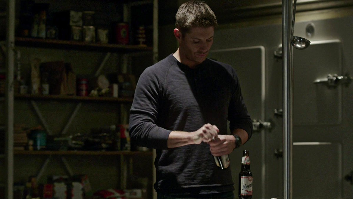 thread of dean winchester but he is wearing less and less layers of clothes as your scroll down