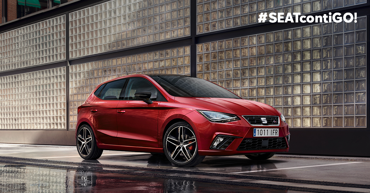 condemotor's tweet photo. Volver a sentir la emoción de hacer algo por primera vez y disfrutarlo como nunca. Ahora es el momento de estrenar tu SEAT Ibiza por 5 € al día, sin entrada y 5 años de mantenimiento y garant��a. Ven y empieza a vivirlo todo. https://t.co/giyLEEsXPR