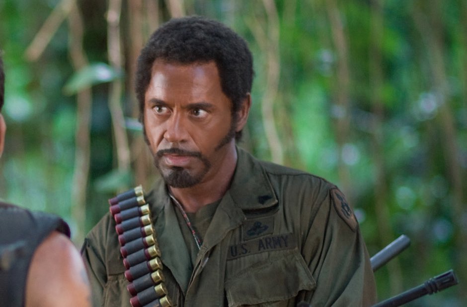 This shouldnt be a bold take, but here ya go:Blackface isnt inherently offensive & it all depends upon context. There’s a BIG difference between Downey Jr doing it for satirical commentary in Tropic Thunder & a person aiming for racial caricaturesLeft image =\\= the right