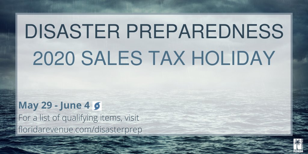 OrangeCoSheriff's tweet photo. Today is the final day of the 2020 Disaster Preparedness Sales Tax Holiday. Take the opportunity to stock up on items you may need to fill out your #Hurricane preparedness kits. For information on items that qualify, go to https://t.co/lRWAWbyeIU.
#DisasterPrep2020 https://t.co/J2jpjrnR1w