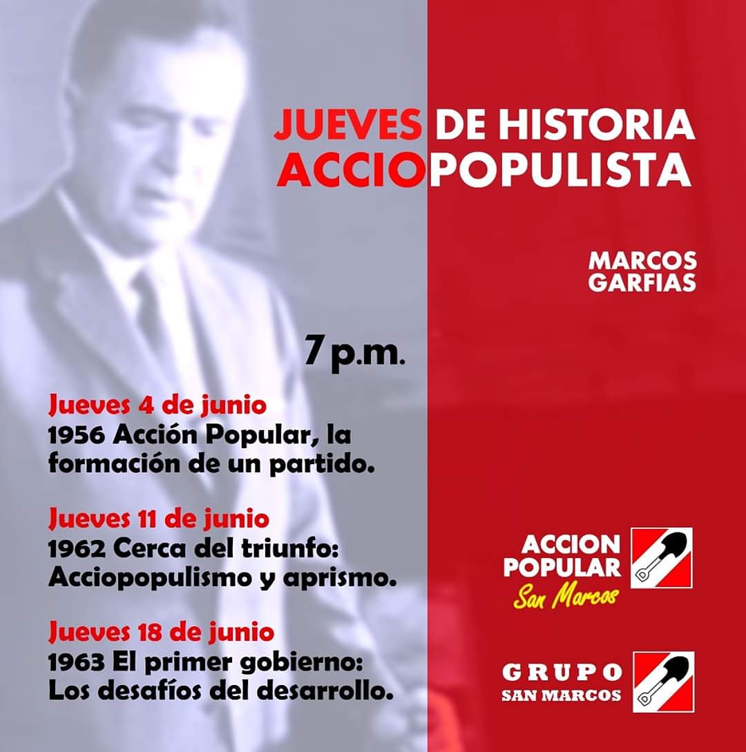CUAccionPopular's tweet photo. Lo prometido es deuda. Los Jueves de Historia viene recargado con las 3 primeras sesiones los días 4, 11 y 18 de Junio a cargo del Historiador Marcos Garfias que a su vez es Investigador Principal del IEP Instituto de Estudios Peruanos.🙋🏻‍♂️ ADELANTE!!!

➡️ #AcciónPopularSanMarcos https://t.co/k7GdxEvRr9