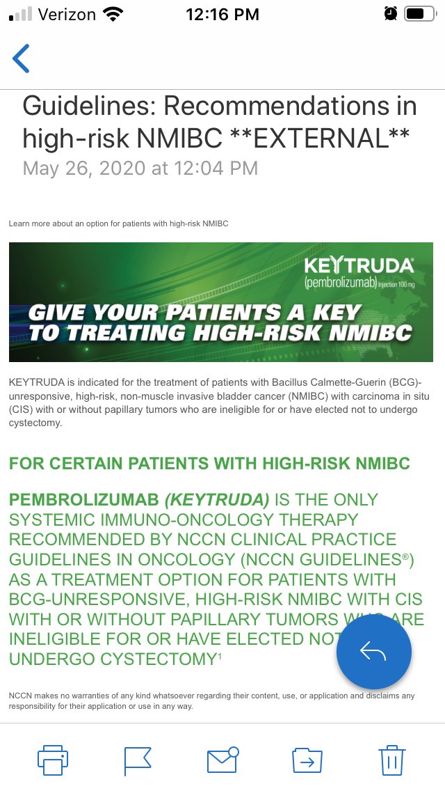 FlorianSchroeck's tweet image. Very frustrating to see @Merck pushing #pembro for #NMIBC #bladdercancer a lot recently while they are still unable to supply sufficient #BCG which would be way more important to prevent progression #bcsm