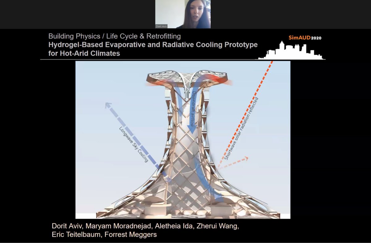 SimAUDConf's tweet photo. Hydrogel-Based Evaporative and Radiative Cooling Prototype for Hot-Arid Climates
presented by Dorit Aviv
#SimAUD #SimAUD2020 https://t.co/379GnLxbhF