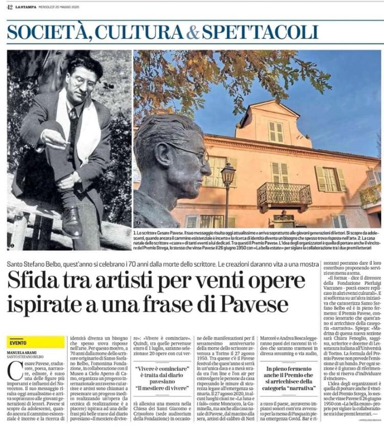 “Vivere è cominciare” (Cesare Pavese) 

Cari artisti vicini e lontani, 
Una call a cui non si può dire di no  ➡️ 
fondazionecesarepavese.it/news/call-arti… 
📣 <a href="/PaveseCesare/">Cesare Pavese</a> <a href="/piervaccaneo/">Pierluigi Vaccaneo</a> 
#museoacieloapertodicamo 
#FondazioneCesarePavese 
#vivereEcominciare