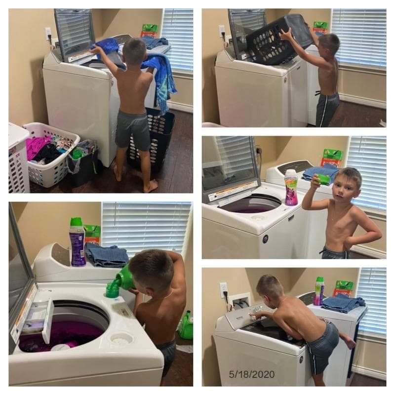 PWE_Splendora's tweet photo. Question: How much fun is doing the laundry? Answer: Loads! 
PWE students didn't "throw in the towel" for their Real World Challenges and helped out with the laundry.
#pweAllGoodInTheWoods #pwerocks #WeAreSplendora #iamawildcat #SISDrealworldchallenge https://t.co/YnyoYxH9Z9