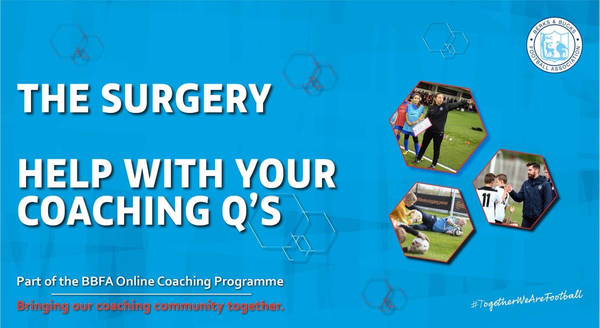 BerksandBucksFA's tweet photo. 90 mins to go โฐ | Join us live at 7pm for our weekly 'Surgery' on all things coaching
We're joined by @FALearning Affiliate Tutor @adamski110 where he'll be answering your coaching questions and queries!
Hit the link just before 7pm - see you there! https://t.co/amGxtf5VsB https://t.co/A8BuMbXMUL