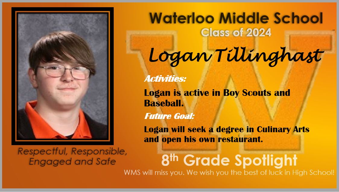 WMS is proud of Logan Tillinghast!