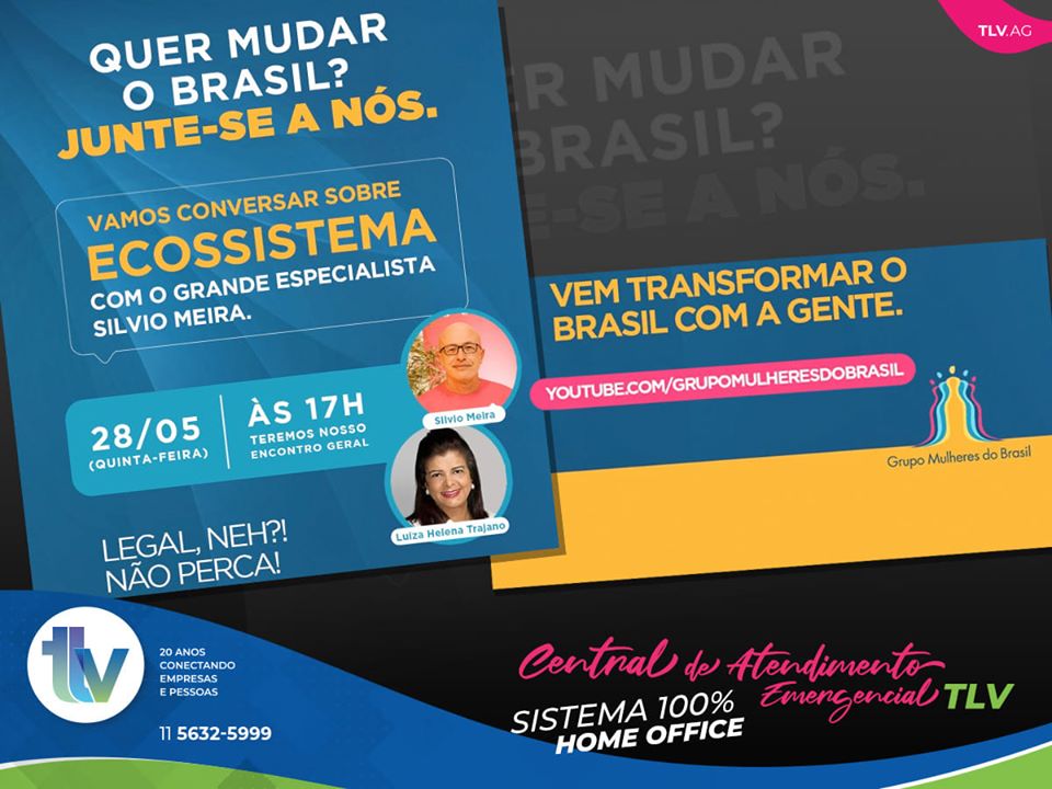 tlv_ag's tweet photo. Quer mudar o Brasil? Junte-se a nós! A TLV apoia e acredita nessa causa 😊
Data: 28 de Maio Horario: 17h
Canal: https://t.co/YlTGhQ1MAg
Se inscreva no canal e não fique fora desse encontro. Acredite na Volta!
#tlvag #tlvsp #sp #GrupoMulheresdoBrasil #somoslivemkt
#CadaMulherConta https://t.co/6r8zW0WKd4