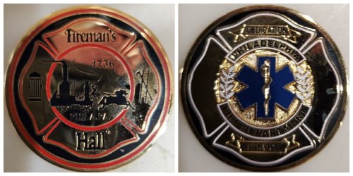FiremansHall's tweet photo. 🚨We’re still celebrating #EMSWeek2020! Available now in our store – this great Fireman’s Hall/EMS challenge coin. Buy it online: https://t.co/ScyjwYjYLH ⬇️ https://t.co/w4NyVfQNfY