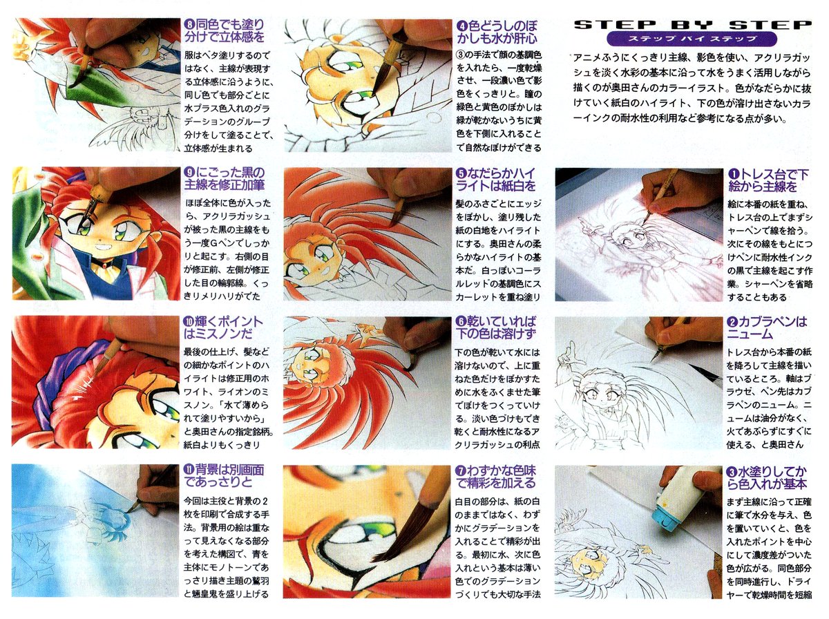 Animarchive How To Art With Manga Artist Hitoshi Okuda Newtype Magazine 06 1996 T Co Af8fns6ult