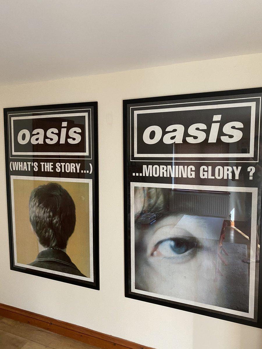 davidedhawkins's tweet photo. @liamgallagher me and my friend Woody drunkenly nicked these billboard posters from outside Mr Cod in Reading 20 years ago - been wasting away in the garage but just got them framed https://t.co/XUWUusQFDi