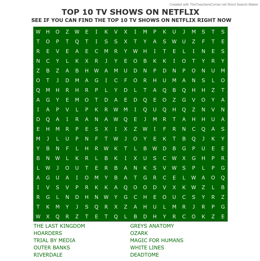 Connect_Vision's tweet photo. Has anyone else been watching more Netflix than normal these past few weeks? See if you can spot your favorite show in this word search, then comment it below!⬇️
.
.
.
#connectionthroughcare #eyedoctor #vision #lasik #cataracts #visioncareconnect #vcc #eyesight #doctor https://t.co/a3k4avAAuU