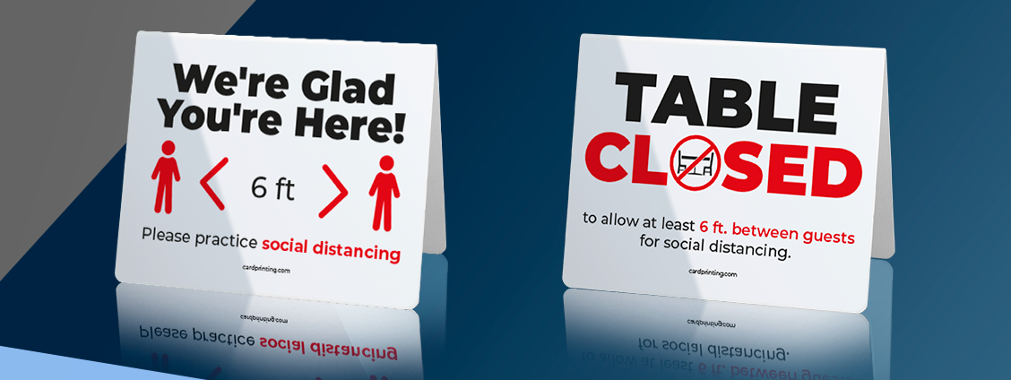cardprintus's tweet photo. New Products For Your Reopening Needs! - https://t.co/vvxNxFBTyO
Perfect for restaurants and retail businesses, we have two table tent designs that remind customers to observe social distancing guidelines. For more info, email us at sales@cardprinting.com
or call 845-426-2300. https://t.co/rzm73306mr